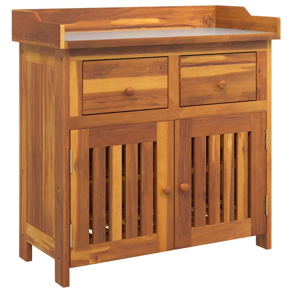 Garden Cabinet with Drawer with Storage Brown 78 x 36.5 x 78cm